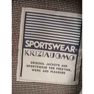 Krizia Uomo Lin / Brown Cotton Jacket-Deadstock Label