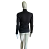 Oppio Jeans Archive – Haut drapé noir Made in Italy Deadstock Y2K
