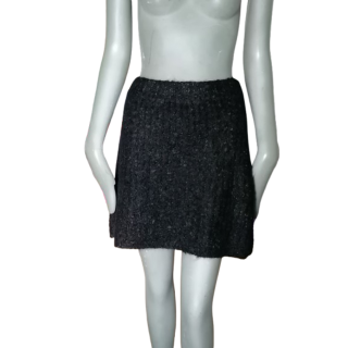 Jupe Vintage Y2K Mohair Noir Duveteux