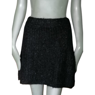 Jupe Vintage Y2K Mohair Noir Duveteux