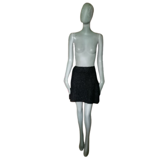 Falda vintage Y2K MOHAIR NEGRO MULGO