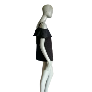 Top Black Stuurwiel Schouders blote Shamest
