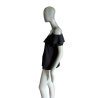 Top noir volant épaules dénudées Camaïeu