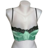 Soutien-gorge longline Ab/Soul en soie Made in Italy Deadstock Y2K