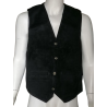 Vintage lederen vest zwarteadstock 90s