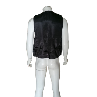 Vintage lederen vest zwarteadstock 90s