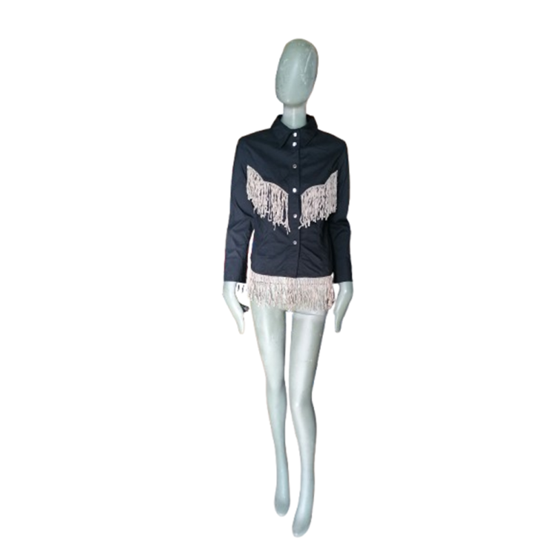 Deadstock Oppio ITALIEN - Seltenes Y2K-Leder-Westerthemd