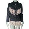 Deadstock Oppio Italia - Rare Y2K Cuero Camisa Occidental