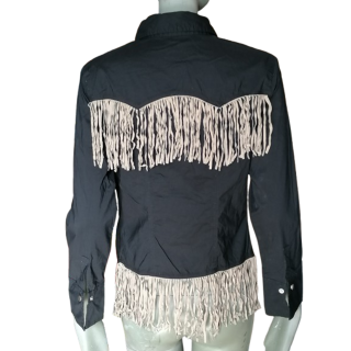 Deadstock Oppio Italy - Rare Y2K Leather Western Shirt