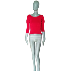 Twin-set pela Força Light Top Y2K Deadstock Vermelho Feito em Itália