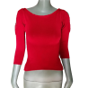 Twin-Set by Light Force Top Y2K Red Morthstock Hecho en Italia