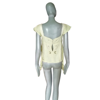 Gaetano Navarra Deadstock - 100% Embroidered Asymmetric Top