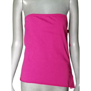 Top Bandeau Collection Privée Deadstock Y2K Fuchsia & Cuir