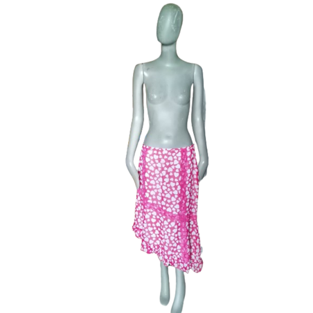 XXX por Gai Mattiolo Archive - Cœur Printed Silk Skirt, Itália Por volta de 2003