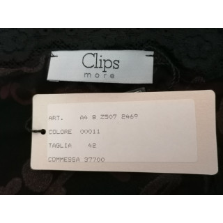 Clips More Deadstock Y2K Top stampato maglia e pizzo