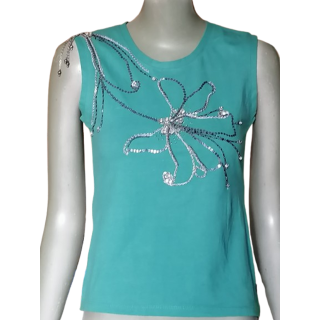 Paola Frani Archive Y2K – Top Deadstock à Chaînettes Métalliques