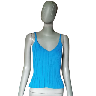 Strese Gabriele Streehle Top Turquesa Turquoise Deadstock Y2K