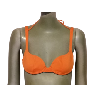 Rosa Chá Archive Y2K Deadstock Bikini Top Corail Néon Paris 2002