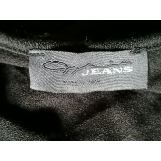 Drapierte schwarze Schleieroberseite Oppio Jeans Made in Italy Y2k Deadstock