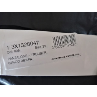 Dirk Bikkembergs Eroi 2004 - Pantaloni tecnici Zip Black Archive Deadstock