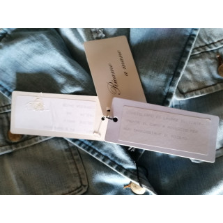 Vintage denim jacket Clips More Collar con cuentas florales - Sala de coleccionistas Y2K