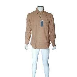 Chemise History by Gilmar Made in Italy Deadstock Coton Lin Y2K Graphic Back