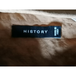 Chemise History by Gilmar Made in Italy Deadstock Coton Lin Y2K Graphic Back