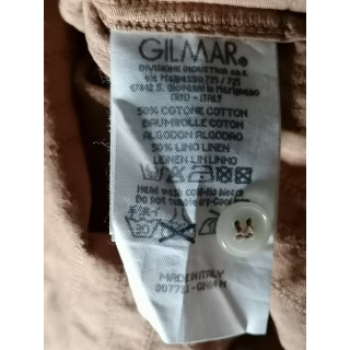 Chemise History by Gilmar Made in Italy Deadstock Coton Lin Y2K Graphic Back