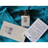 Pull maille viscose turquoise Simultaneous – Deadstock Italie Y2K