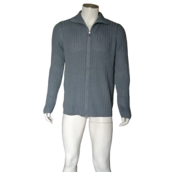 Cerruti Jeans Deadstock 100% cotton - Italian zipped cardigan late 90s