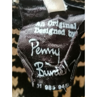 Pull Vintage Penny Burdett Deadstock Jacquard Art Knit 100% Coton