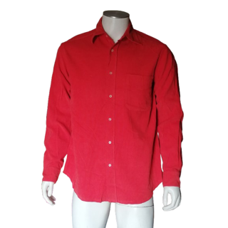 Chemise Coast Made in Italy Deadstock Velours Milleraies Rouge Brique