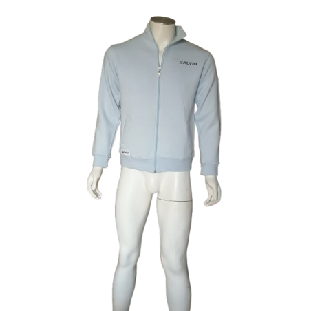 Salvio Panther Deadstock Y2K rits sweatjack blauwe gletsjer