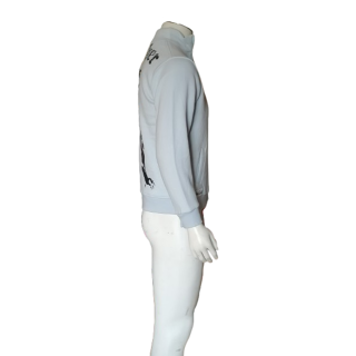 Salvio Panther Deadstock Y2K con cremallera Sudadera Chaqueta azul glaciar
