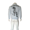 Salvio Panther Deadstock Y2K con cremallera Sudadera Chaqueta azul glaciar