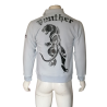 Salvio Panther Deadstock Y2K rits sweatjack blauwe gletsjer