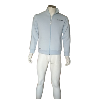 Salvio Panther Deadstock Y2K con cremallera Sudadera Chaqueta azul glaciar