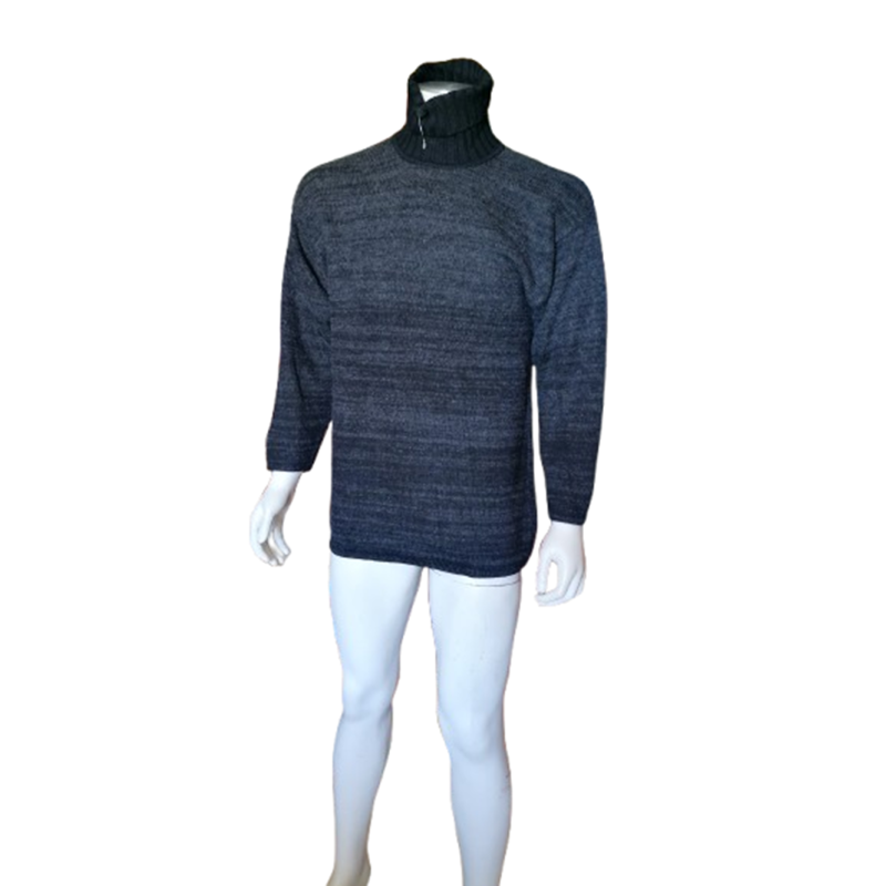 Vintage Turtscheck-Pullover-Kindergarten-Mesh Navy 90er Jahre