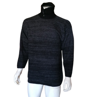 Vintage turtleneck sweater Kindergarten mesh navy 90s