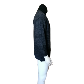 Vintage Turtleneck Trui Kleuterschool Mesh Navy 90s