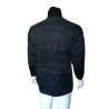 Vintage Turtscheck-Pullover-Kindergarten-Mesh Navy 90er Jahre