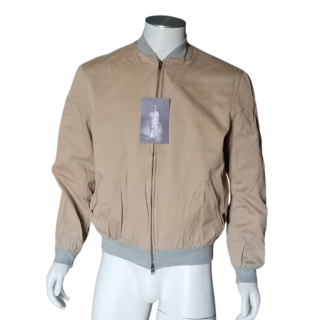 Chaqueta de bombardero Weber Beige Deadstock 100% cotton