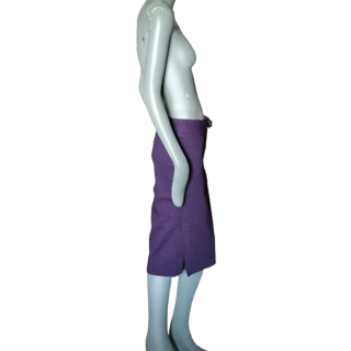 Hh door Hache Deadstock-archief - Aubergine Belgine-rok die in Italië wordt gemaakt
