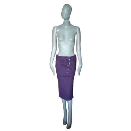 Hh door Hache Deadstock-archief - Aubergine Belgine-rok die in Italië wordt gemaakt