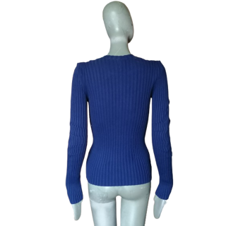 Simultaneous Archiv - Cobalt Deadstock Cobalt Rippbett Pullover