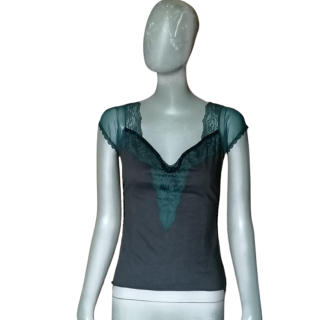 Ellus Jeans Deluxe - Top Lace & Mess MURAKStock Y2K Hecho en Brasil
