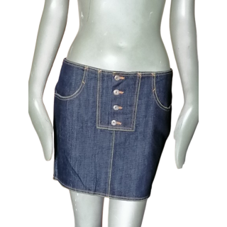 Armani Jeans AJ Archive PE 2004 Capo Campione Denim Skirt