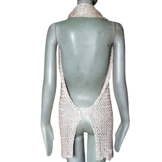 Trussardi Jeans - Showroom-Archiv Metallic Mesh Backless Rücken