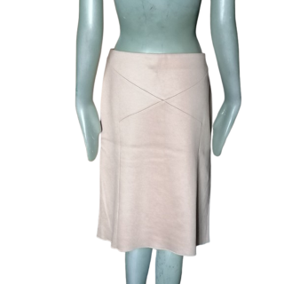 Victor Alfaro - Falda de malla de lana beige hecha en Italia, NWT