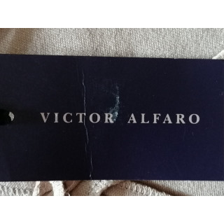 Victor Alfaro - Falda de malla de lana beige hecha en Italia, NWT